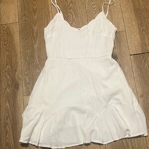 Trixxi White Spaghetti Strap Mini Dress